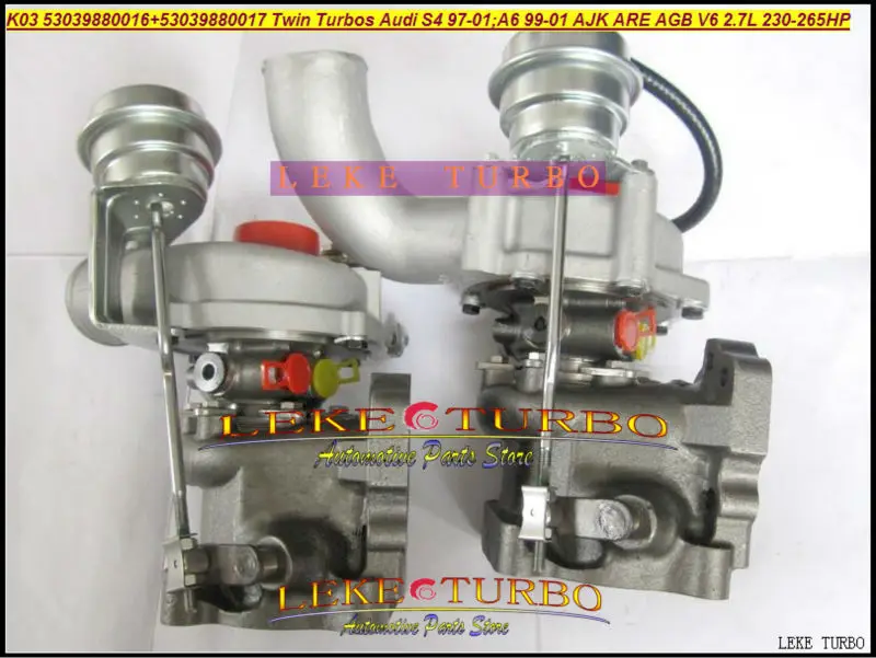 Двойной Турбокомпрессор K03 16 + 17 53039880016 53039880017 для AUDI S4 97 01A6 1999 01 AJK ARE BES AGB л
