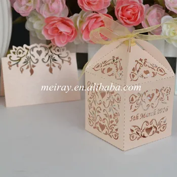 

50pcs unique new products 2017 innovative product ideas for wedding baby gift favors box