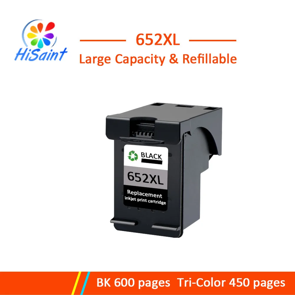 Сменный чернильный картридж Hisaint 652XL для HP 652 XL Deskjet 1115 1118 2135 2136 2138 3635 3636 3835 4535