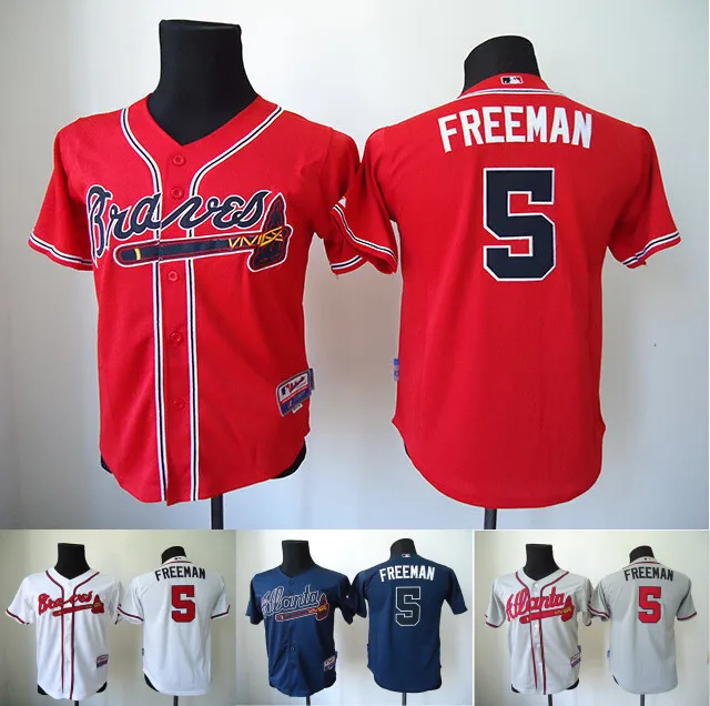 5 Freddie Freeman Youth Jersey Atlanta Braves Kids Freddie Freeman