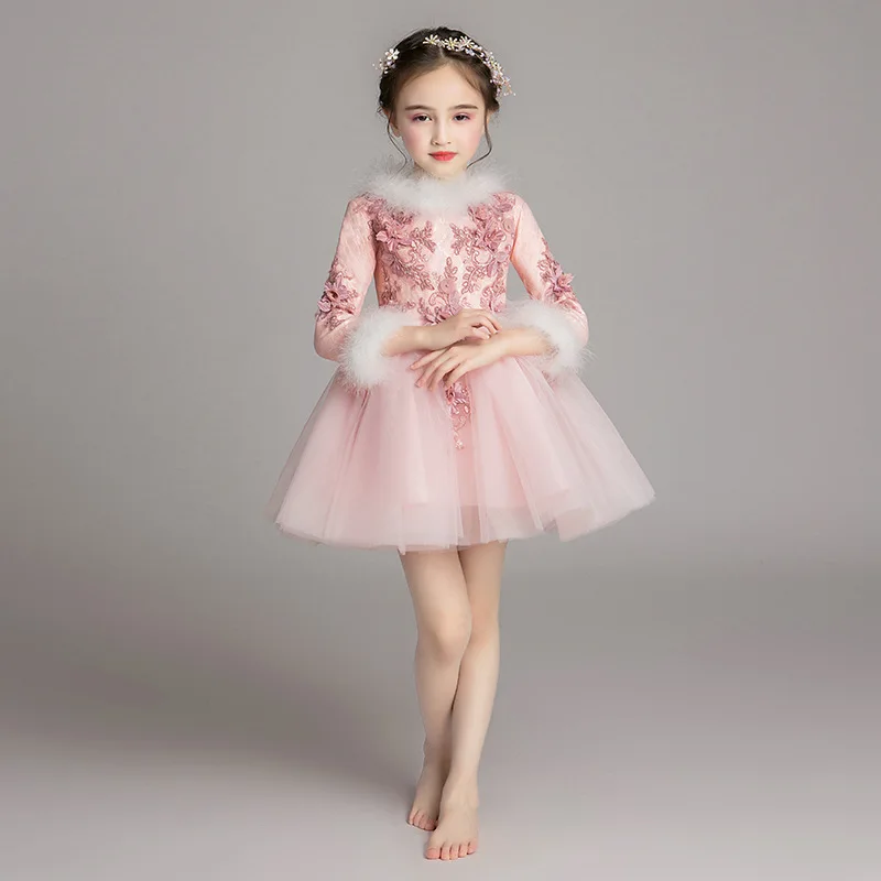 Roze-Prinses-Bloem-Meisjes-Jurken-Voor-Bruiloft-2019-Prachtige-Puffles-Elegante-Verjaardag-Toga-Pageant-Jurk-Bloem