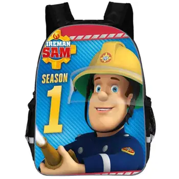 

Hero Fireman Sam Printed Backpacks For Kids Boys Bag Children Schoolbag For Kindergarten school bags Gifts 13 inch