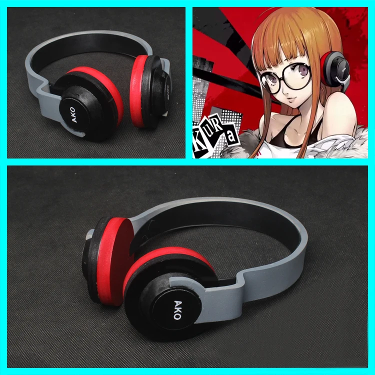 

P5 Persona 5 Cosplay Props Futaba Sakura Cosplay Costume Accessories PVC Headphone Headwear Toy Headset