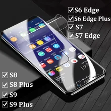 Szkło ochronne na Samsung S8 Galaxy S6 S7 S9 Edge Plus S 6 7 8 9 6 S 7 S 8S 9S miękka folia ochronna Temper Film Glas