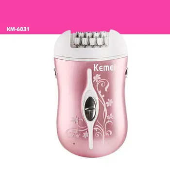 

Kemei Rechargeable 3 In 1 Hair Remover Device Epilator Hair Shaver Removal for Women Lady Epilator Electric Foot Care Tool