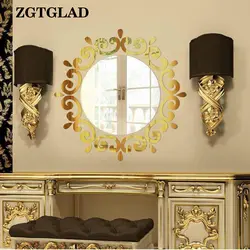 Стерео хрустальные световые наклейки зеркальная комната спальня зеркало в коридоре обои трехмерные украшения настенные наклейки