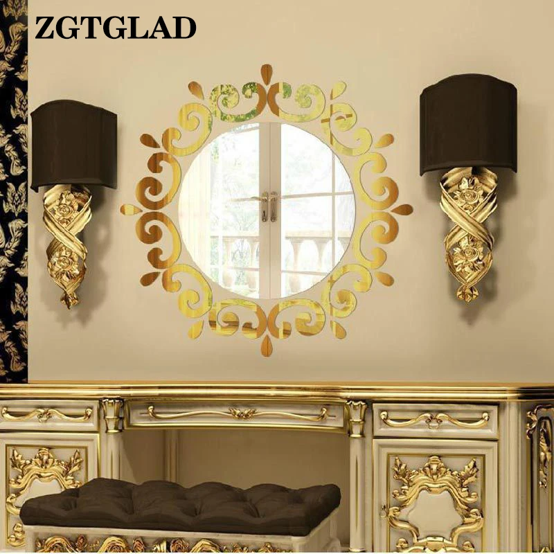 

Stereo Crystal Lighting Stickers Mirror Room Bedroom Corridor Mirror Wallpaper Three - dimensional Decoration Wall Stickers