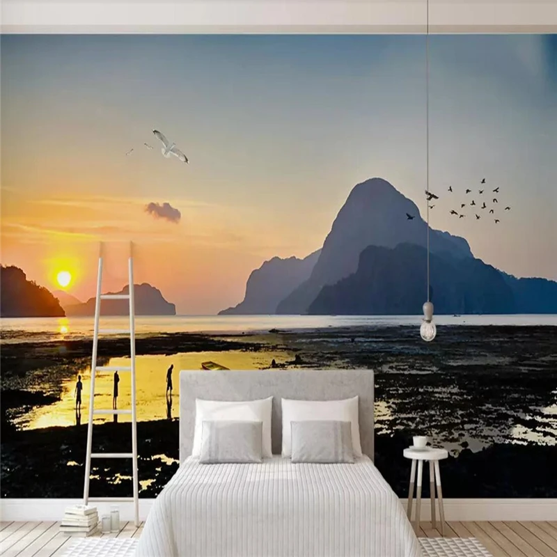 

Modern simple esthetic style background wall