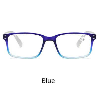 Ralferty, квадратные очки для чтения с принтом, женские диоптрийные медицинские очки для дальнозоркости+ 1,0+ 1,5+ 2,0+ 2,5+ 3,0+ 3,5+ 4,0 A6907 - Цвет оправы: Blue