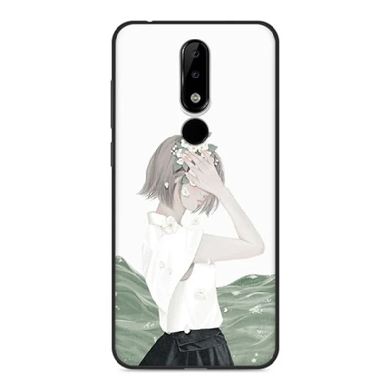 Чехол для Nokia 5 1 plus мягкий чехол телефона в литературном стиле Nokia5.1 защитный