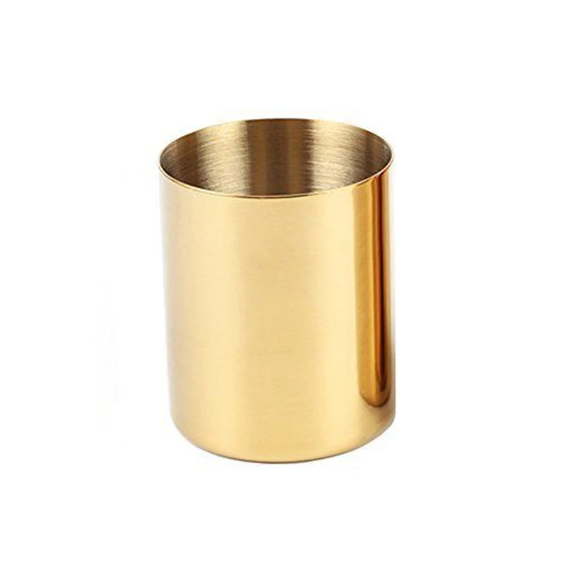 Скандинавском стиле из нержавеющей стали для хранения рабочего стола офисная металлическая ручка держатель украшения Цветочная ваза офисные принадлежности - Цвет: Gold