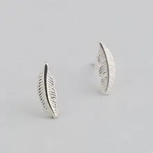 Oly2u Мода г. Перо Серьги для Для женщин маленький лист серьги свадебный подарок серьги ювелирные изделия SYED127