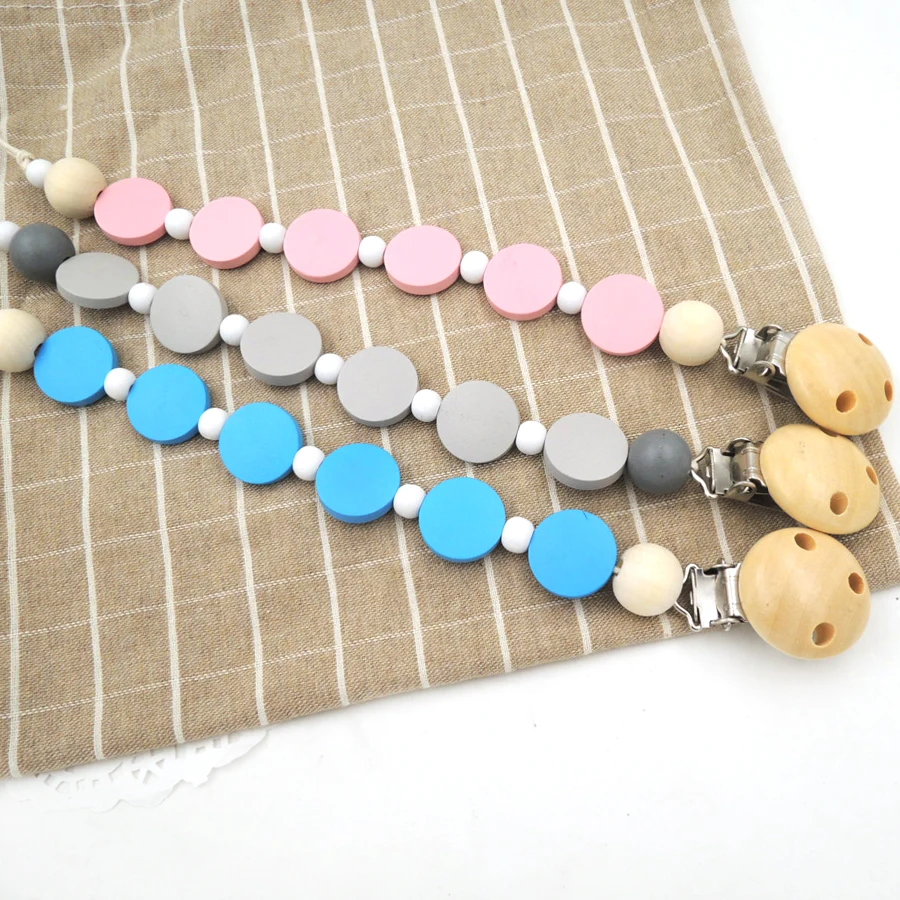 Плоские бусины для соски пустышки розовые синие и серые цвета|pacifier clips|pacifier clip