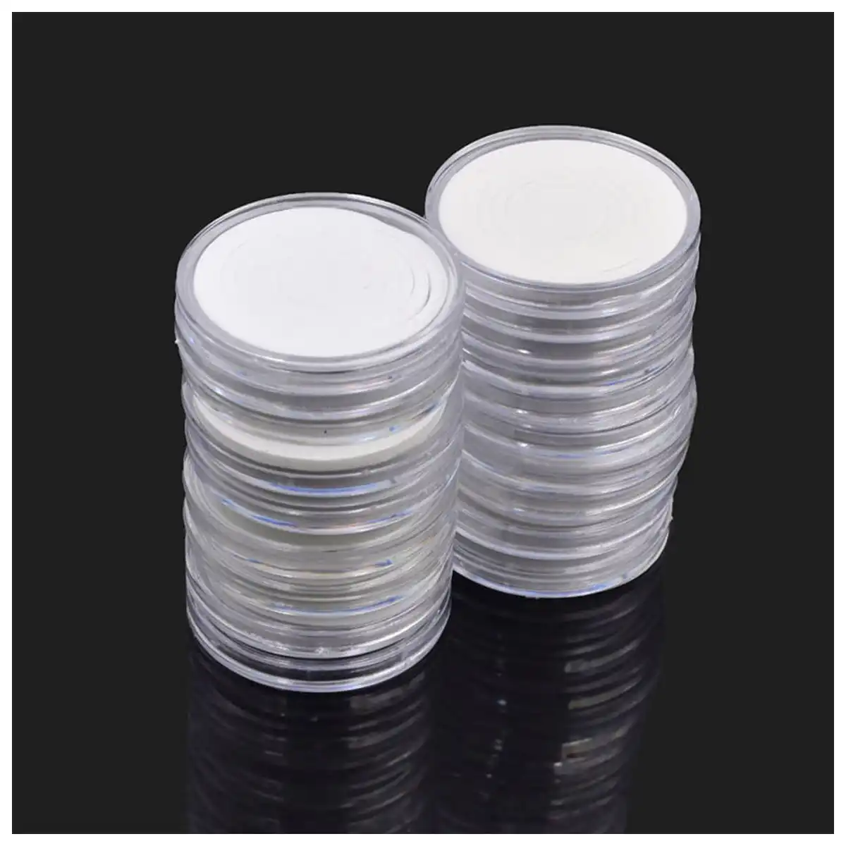 clear plastic round boxes