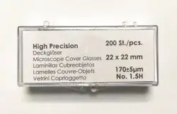 Для Deckglaser Высокоточный 22x22 мм Крышка стекла NO.1.5H Marienfeld крышка микроскопа толщина стекла