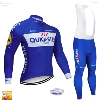 

2019 UCI TEAM QUICK STEP Cycling Jersey 16D Gel Pad Bike Pants Set Ropa Ciclismo Mens Winter Bicycle Maillot Culotte Clothing