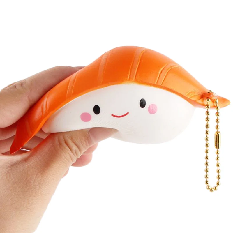 Новинка Kawaii лосося суши сжимаемые медленно восстанавливающие форму ремешки для