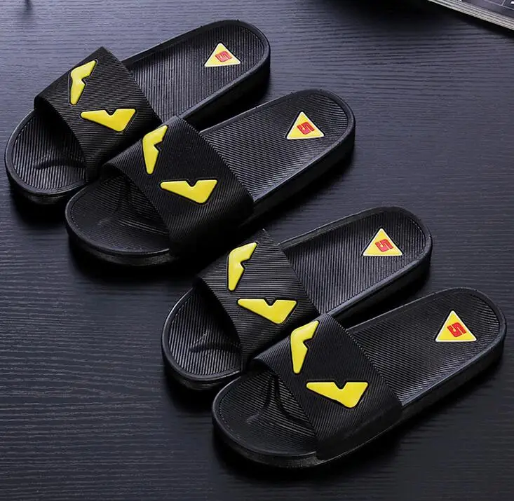 New lovers household slippers slip female little monster bathing sandals and slippers home skid plastic bathroom