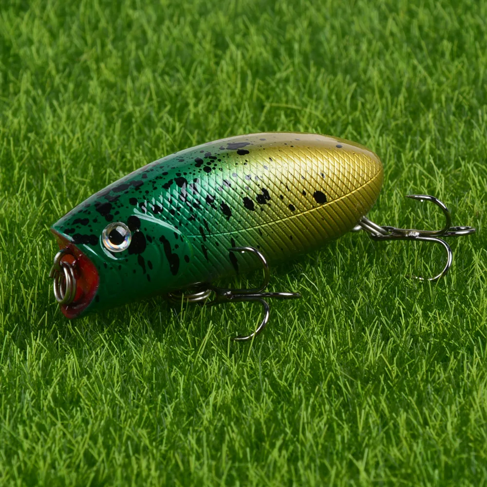 New Arrival 1pc 10g 5.5cm Mini Popper Fishing Lures 3D Eyes Bait Crankbait Wobblers Tackle Isca Poper Japan artificial hard bait