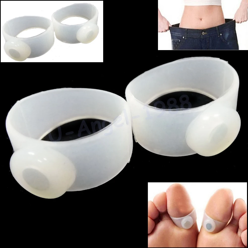 2pcs/lot Slimming Silicon Foot Massage Toe Ring Fat Weight