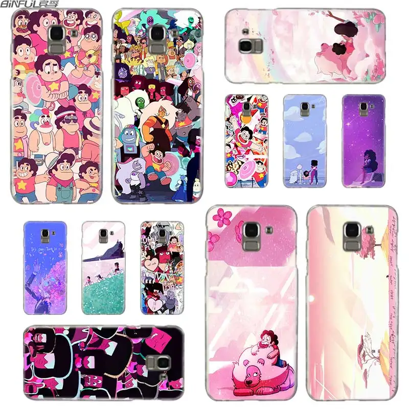 

BINFUL Transparent hard case for Samsung J3 J4 J5 J6 J7 J8 2015 2016 2017 EU 2018 Prime Max Cartoon Steven Universe