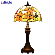 Винтаж Европейский Гостиная Спальня настольная лампа AC 90-260 В Прикроватные Простой модные красочные настольные светильники