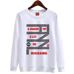 BIGBANG для детей 10 лет заключительный концерт все же имя члена печать Круглая горловина тонкая Толстовка VIP Модный пуловер толстовки