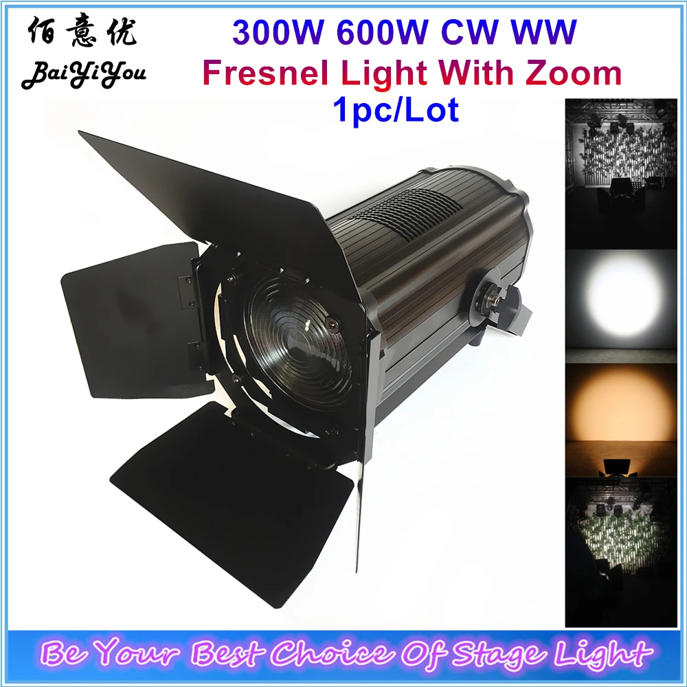 

1x 400W RGBW/RGBAL COB Fresnel Led Studio Stage Light 600W CW WW Bi-Color Fresnel Spot Opera LED Theater Light For Camera Video