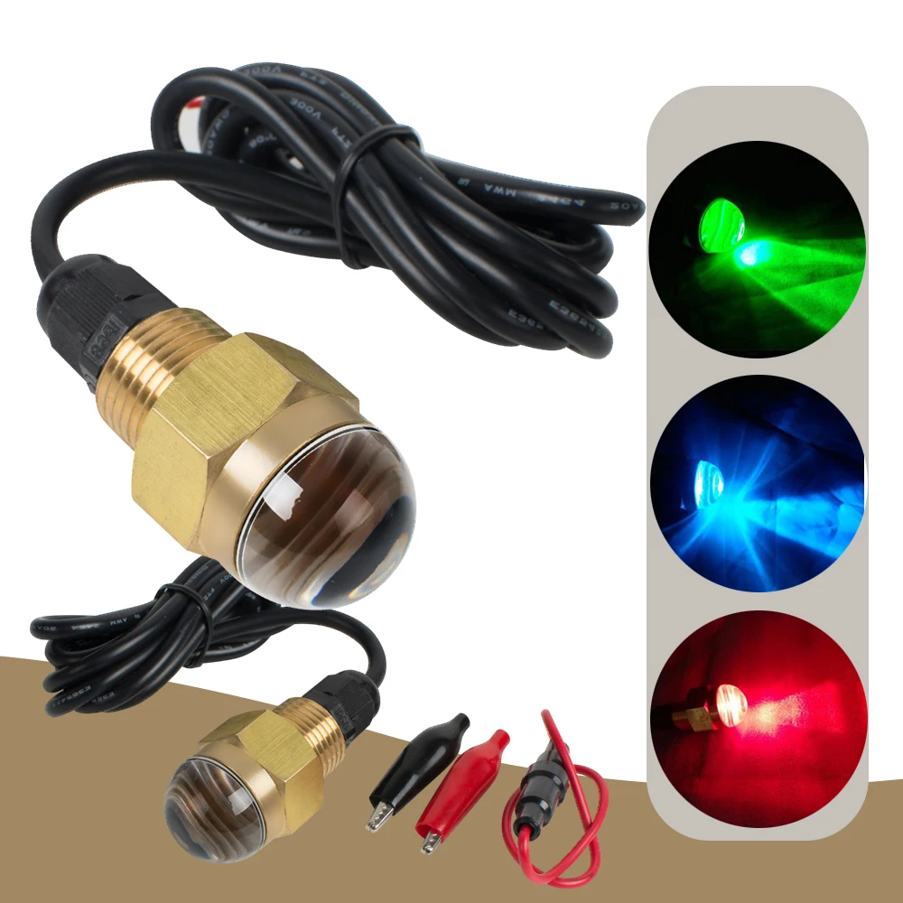 New Arrival 12V Underwater Boat Bright LED Drain Plug Light 1/2" NPT