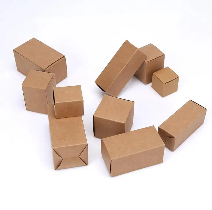 

5pcs/lot Brown Kraft Paper Box Small Candy Box Handmade Soap Packaging Boxes Wedding Gift Box Multi size