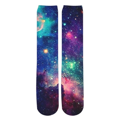 PLstar Cosmos новые модные мужские 3d носки Галактика Космос красочные Туманность печатных мужчин/женщин повседневные Прямые Носки - Цвет: color as the picture