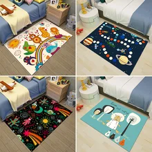 Детский ковер с животными из мультфильмов, ковер для спальни, коврик для гостиной, детский игровой коврик, Детский напольный коврик, обучающий ковер