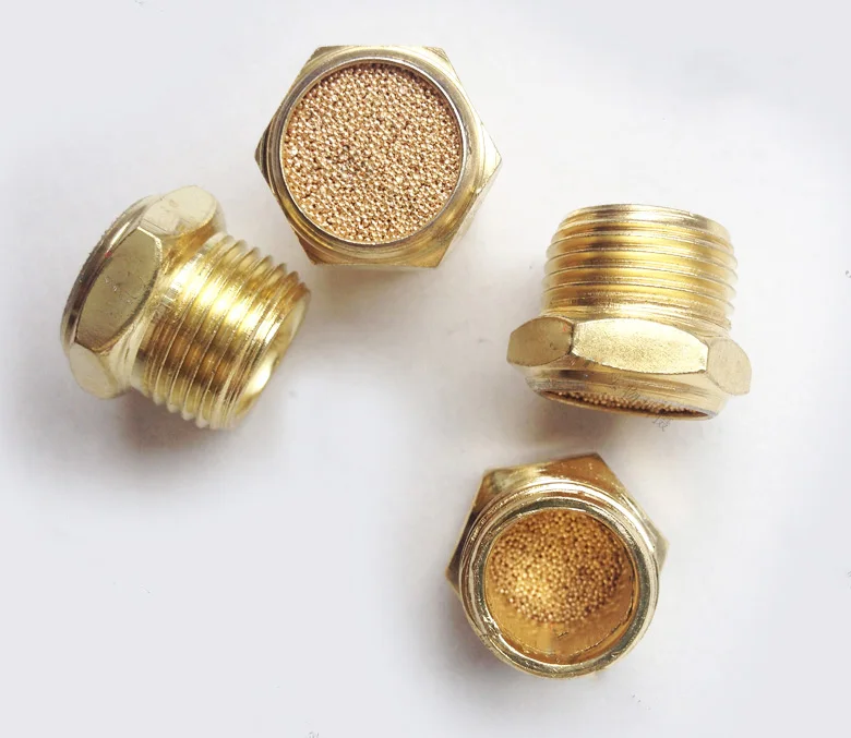 

Free shipping Pneumatic solenoid valve copper muffler PSV-06,Thread 3/4" BSPT flat head copper muffler exhaust vent 10pcs/lot