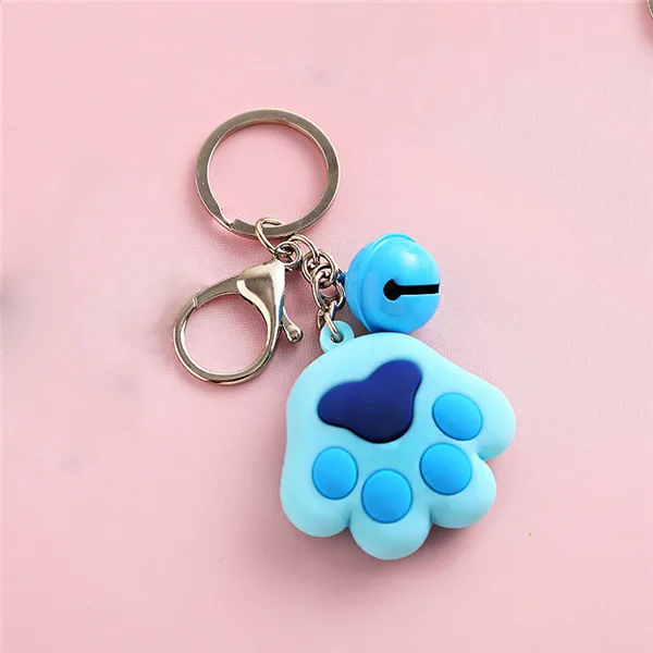 Buy Cute Cat Claw Keychain Small Gift Key Chain Circle