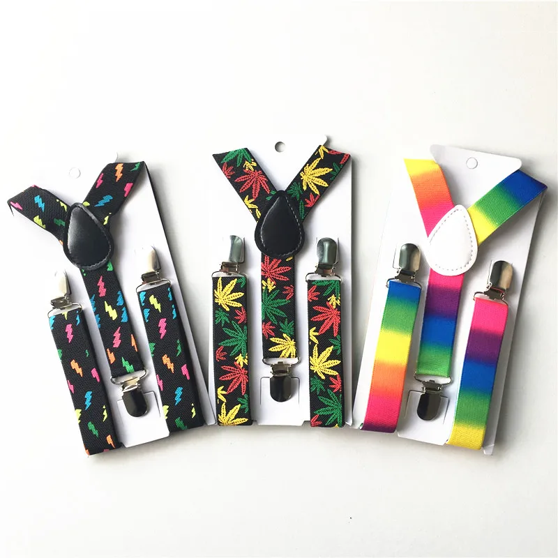 

3 Colors Children's Kids Boy's Suspenders Y-Back Braces Elastic Adjustable Straps Printing Clothing Accessories ETBD003-005