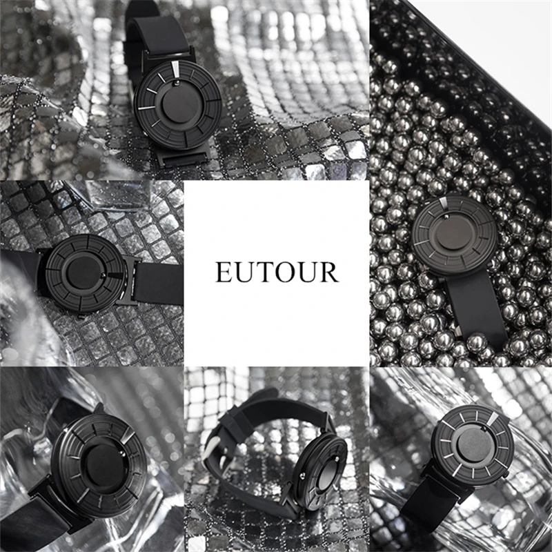 EUTOUR Rome digital dial watches Luxury Brand Mens fashion Casual Quartz Watch Simple Men Round canvas leather strap Wristwatch EUTOUR Rome digital dial watches Luxury Brand Mens fashion Casual Quartz Watch Simple Men Round canvas leather strap Wristwatch