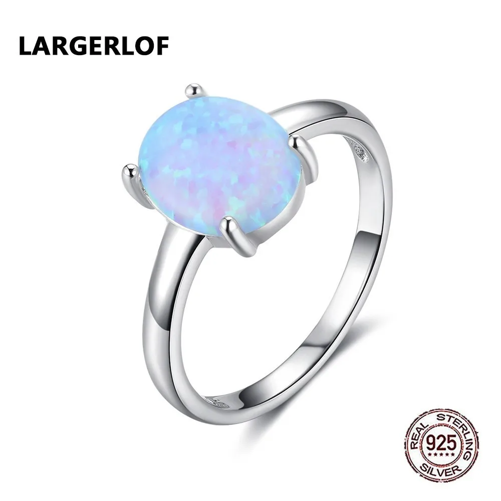 

LARGERLOF Silver Ring Women Opal 925 Sterling Silver Ring For Women Silver 925 Jewelry Ring Silver 925 RG70028