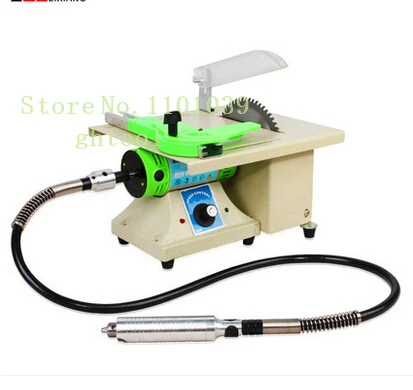 

Hot Sale Trim Saw Machine Jewelry Polishing Machine Mini Bench Lathe with 2pcs 6" Baldes and 1 Polishing Wheels ghtool