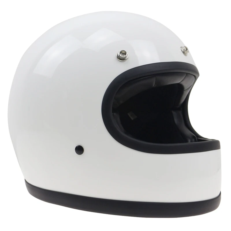 Простой стиль винтажный Полнолицевой шлем на заказ мотоциклетный шлем Ретро мотоциклетный шлем