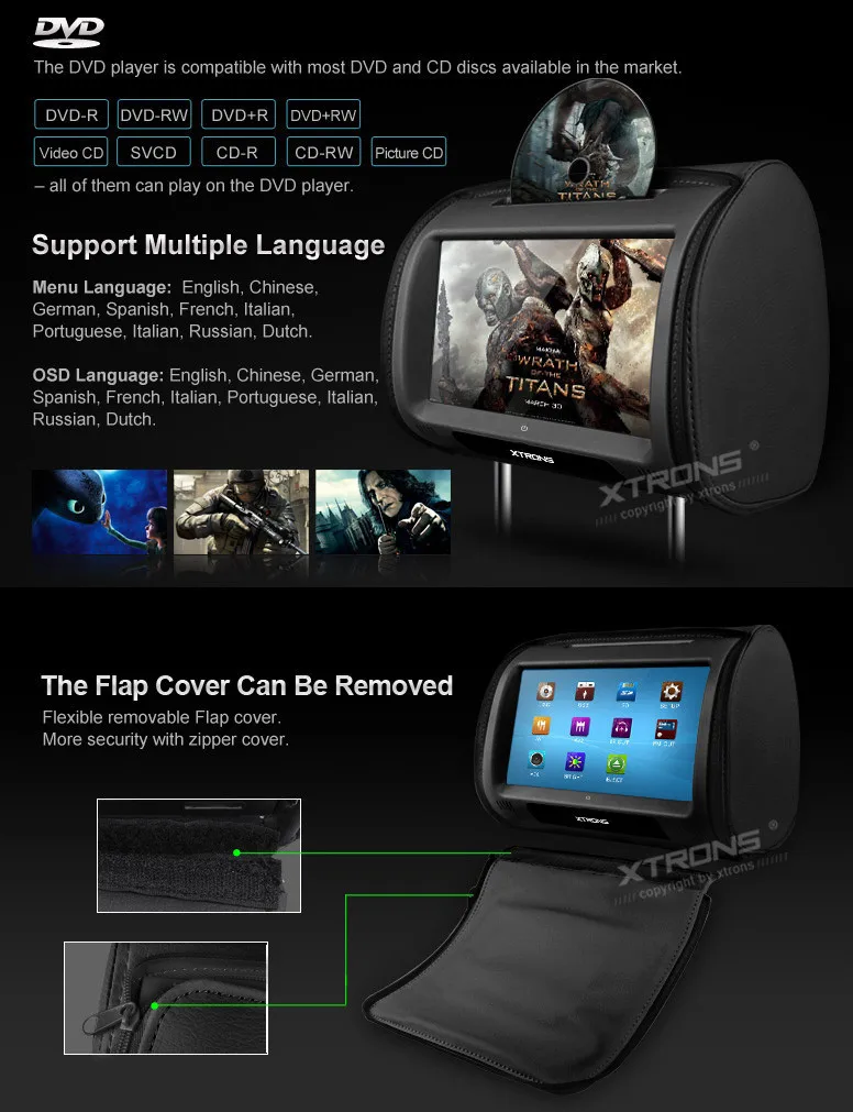 Best 2x9" Black Color Touch Screen Car Headrest DVD Headrest Car Monitor with 2 IR Headphones & 8 Bits & 32 Bits Games 4 Best 2x9" Black Color Touch Screen Car Headrest DVD Headrest Car Monitor with 2 IR Headphones & 8 Bits & 32 Bits Games 4