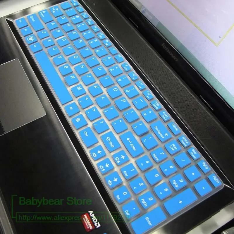 Для lenovo Y700 z510 y580 y570D y510p G50-80 Y50P-70 G50 Y510p V4000 клавиатура протектор 15 дюймов силиконовый чехол - Цвет: blue