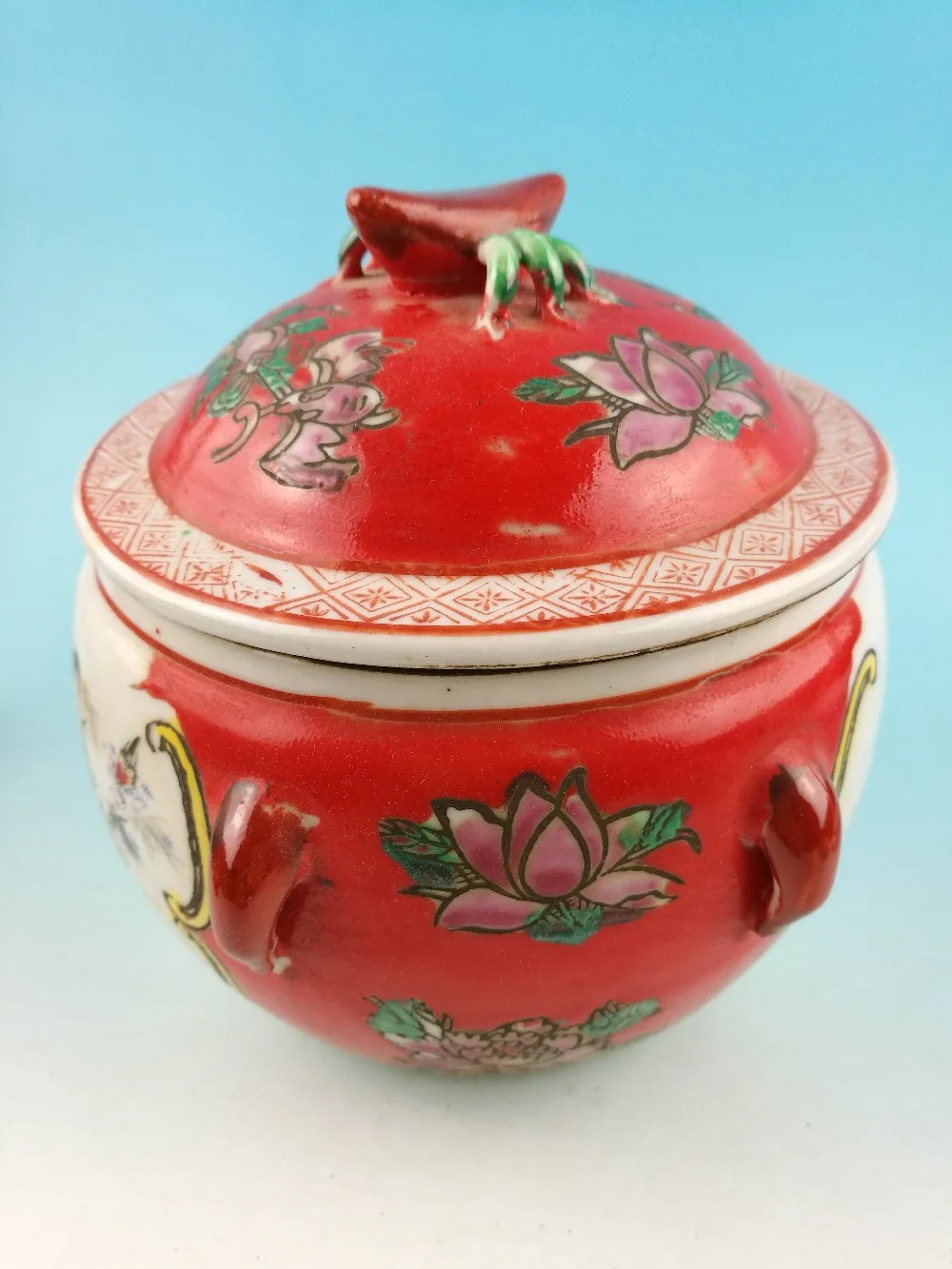 

China Jingdezhen Pastel Painting Old porcelain Tea jar decorative jar