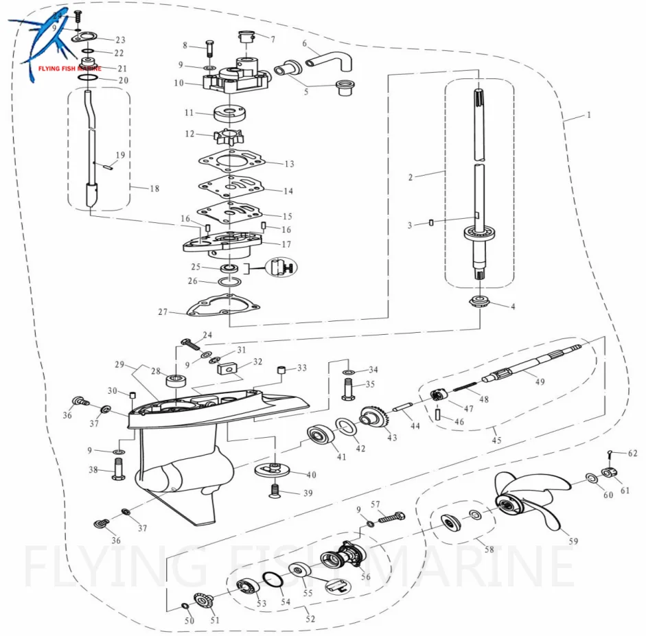 T5-03000401 карданный вал для Parsun HDX подвесной Engine 2-ход T4 T5 T5.8 моторная лодка