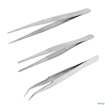 

3Pcs/Set Repair Precision Mounting Tool Set Electronic Stainless Steel Tweezers Jewelry Tool