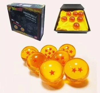 

2016 Hot 7pcs/set Dragon Ball 7 Stars Anime Crystal Ball Set of ACRYLIC Dragon Ball Z Complete set toys In Box