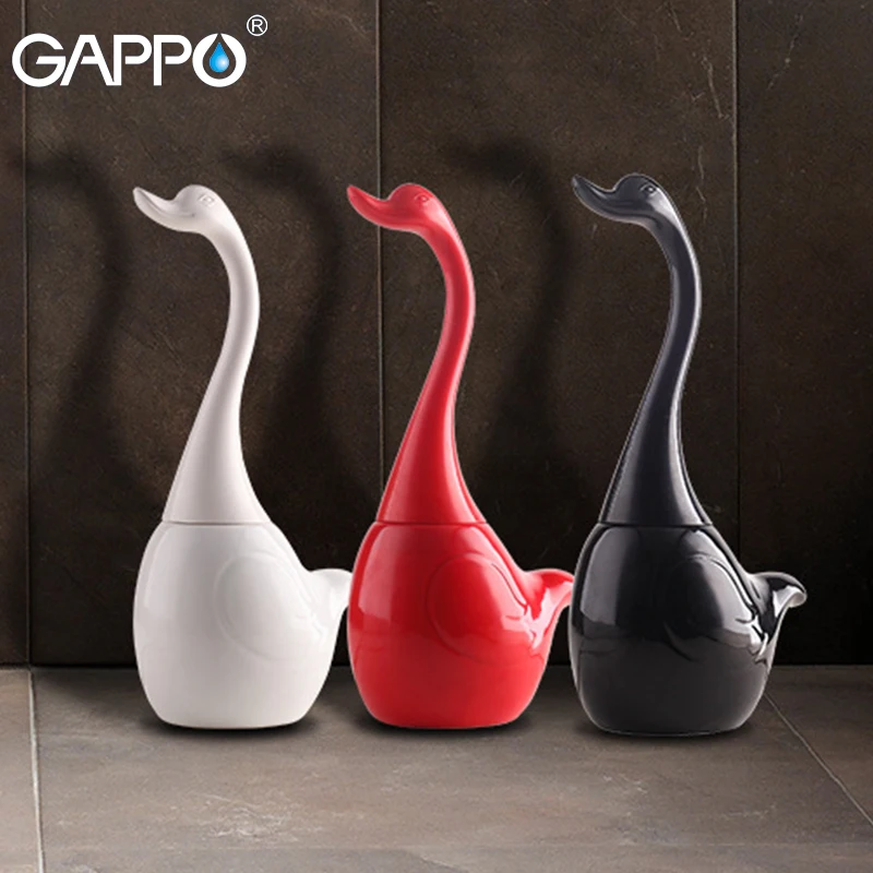 GAPPO держатели для туалетной щетки фарфоровая/пластиковая туалетная щетка аксессуары для ванной белый/красный/черный Набор щеток для туалета