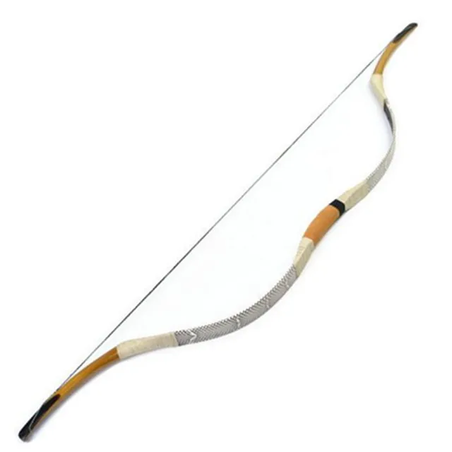 Cheap FB09 Recurve Bow Archery Snakeskin Traditional Bow and Arrow Sport for Hunting Han Glassfiber Longbow 138cm/54.33 inch,20-50lbs