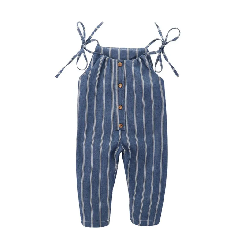 

Summer Spring Baby Girl Bodysuit Sleeveless Stripe Pattern Newborn Cotton Rompers Jumpsuit Costumes