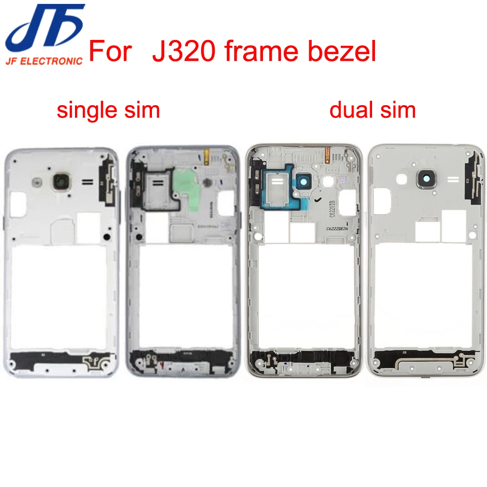 Для Samsung Galaxy J3 2016 J320 Одиночная/двойная Sim средняя рамка Корпус Внешняя Шасси +