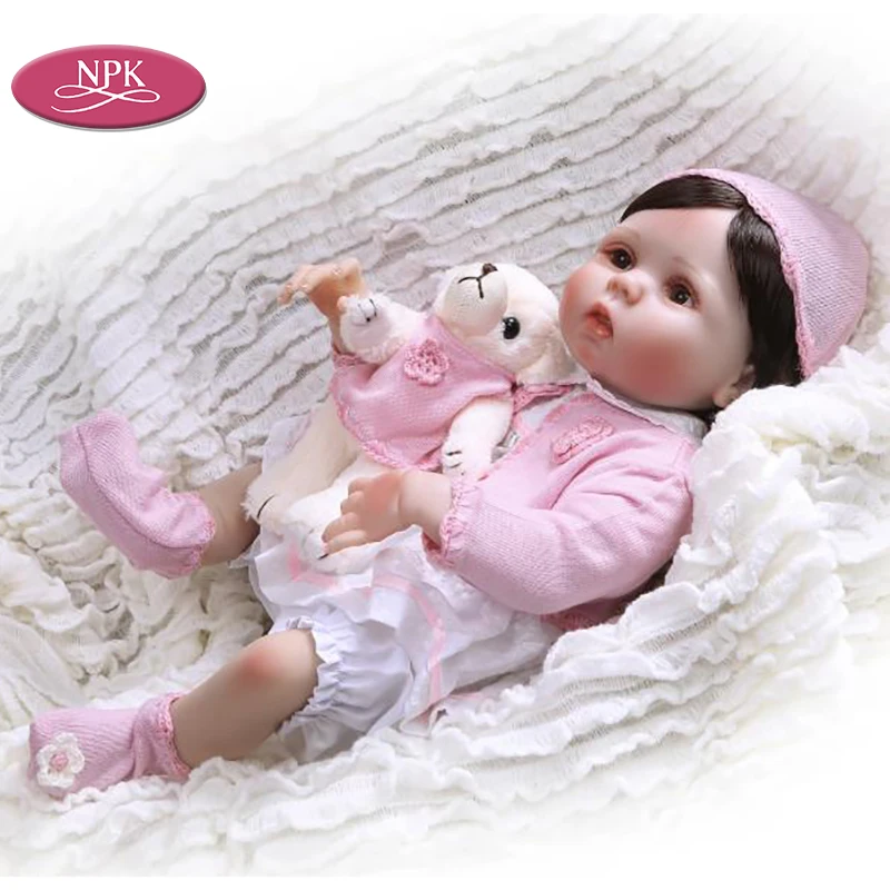 

NPK Full Body Silicone Reborn Baby Doll Toy For Girl 50CM Vinyl Lifelike Newborn Babies Princess Girls Realistic Bonecas Menina